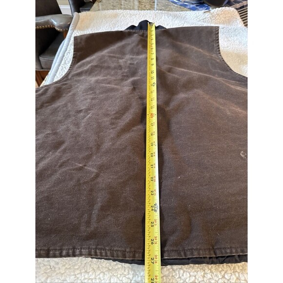 Carhartt Vest Mens 2XL Brown V02 DKB Quilted Lined Workwear Duck Canvas Vtg - Picture 3 of 7